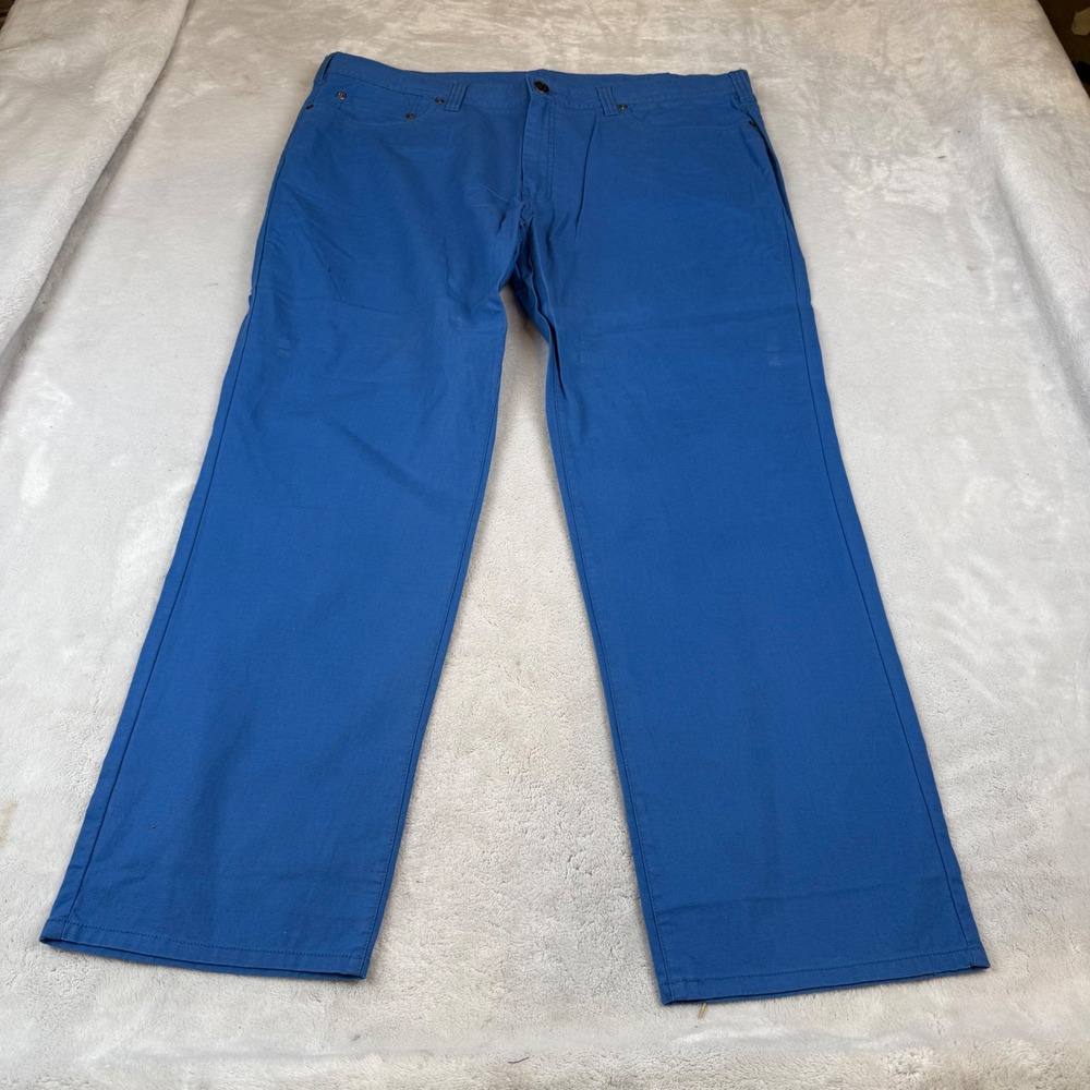 Cubavera Mens Blue Linen Blend Five Pocket Straight Leg Pants 40x30 RN37763